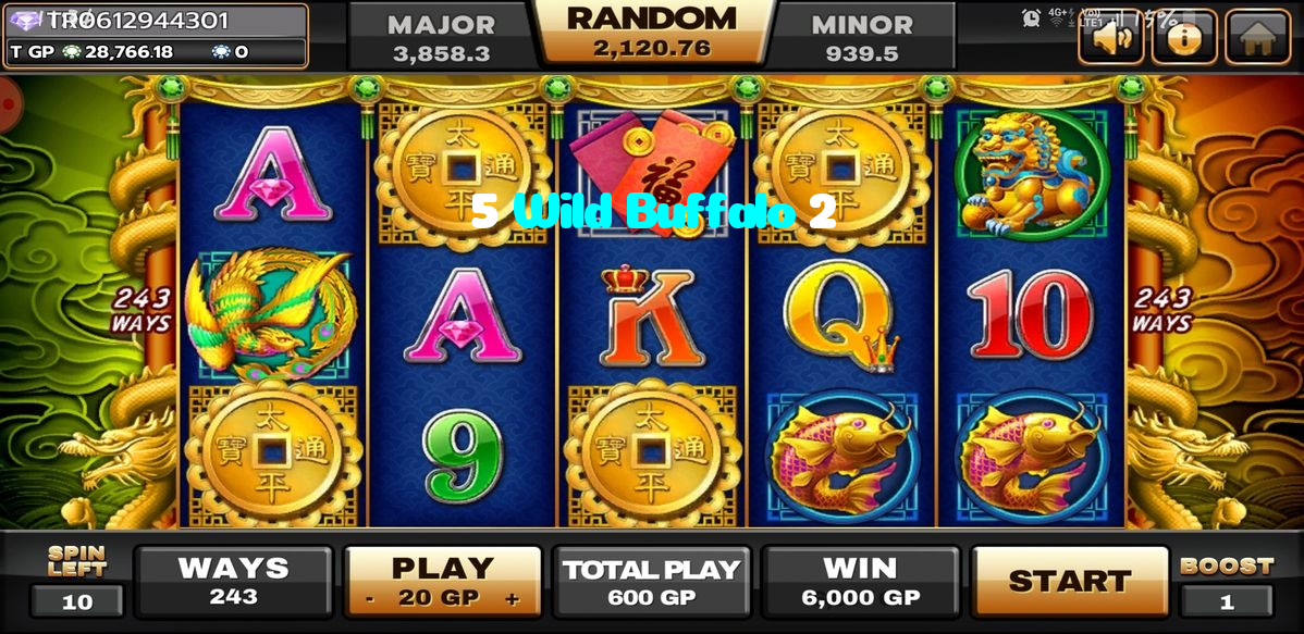 5 Wild Buffalo 2 casino presented on mobile device in Pakistan with slots and live games